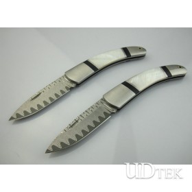 Classic OEM Damascus Steel QQ Pocket Knife Small Gift Knife UDTEK01312 
